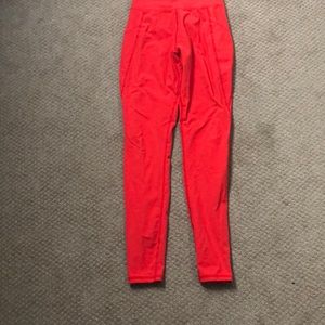 Red leggings